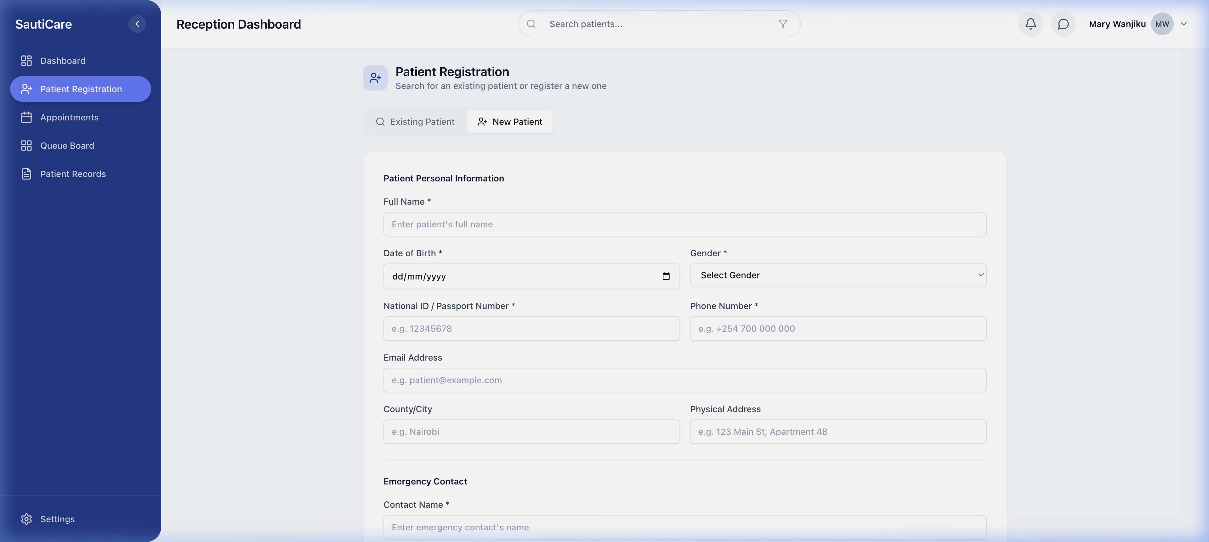 Patient Registration Form